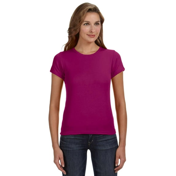 Womens Clementine 1x1 Rib Scoop Neck T-Shirt