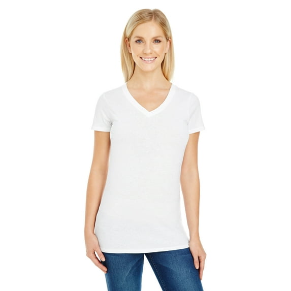 Womens Clementine Pigment Dye Short-Sleeve V-Neck Tee