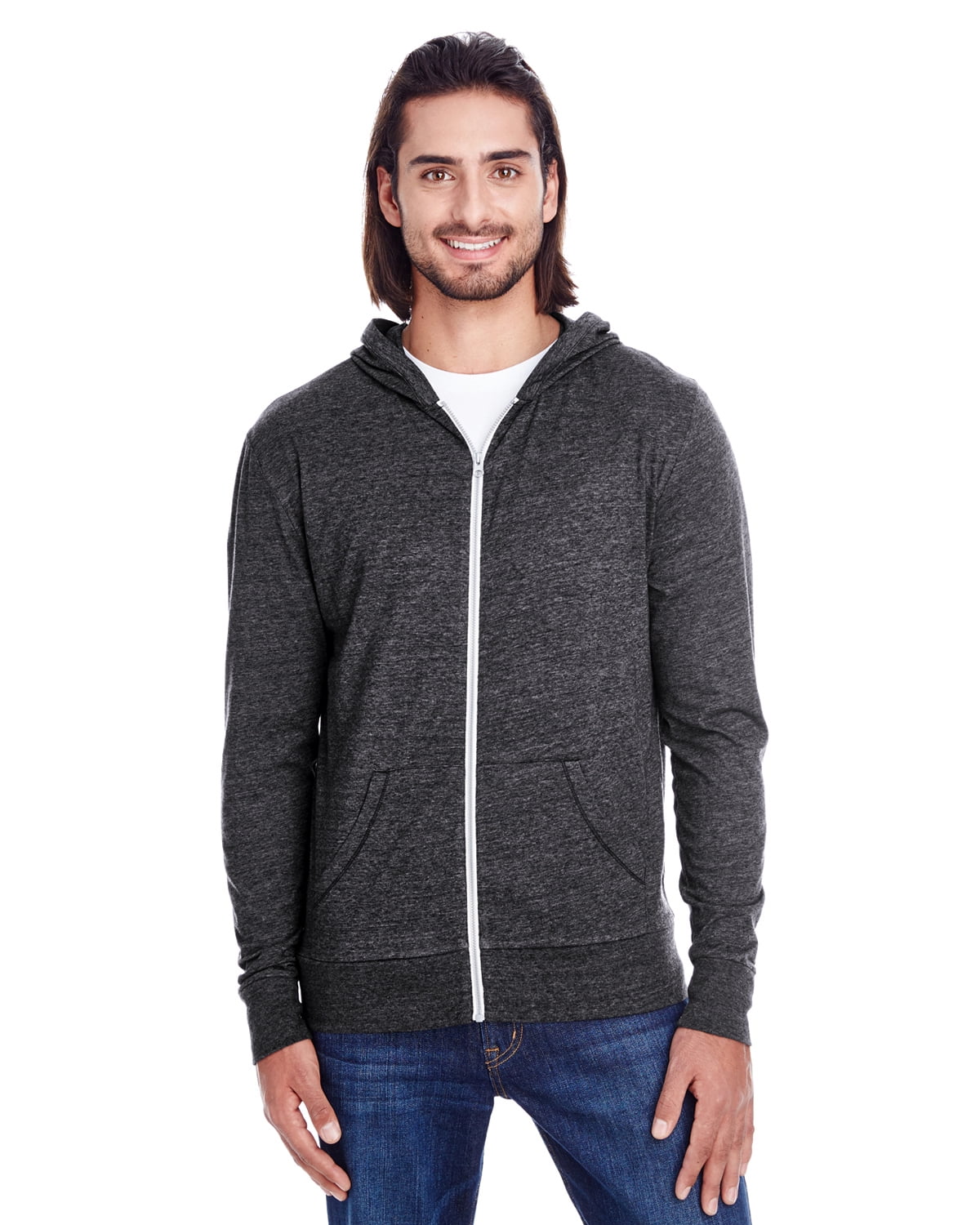 Womens Clementine Triblend Full-Zip Light Hoodie