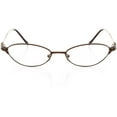 thumbnail image 1 of Womens Clip-On Eyewear - Oval Shape, Metal Full Rim, Olive Brown, 1 of 4