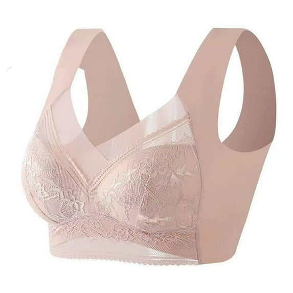 Womens Clothes 2026 ! asdoklhq Bras for Women Plus Size,Women Lady Lace Gathered Bra Plus Size Sports Bra Underwear Yoga Hollow Out Bra Cup