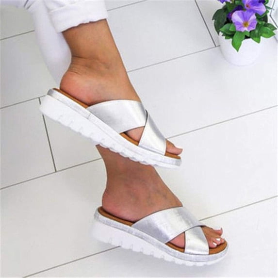 Womens Clothes 2026 ! asdoklhq Womens Slide Slippers,Women Dressy Comfy Platform Casual Shoes Summer Beach Travel Slipper Flip Flops