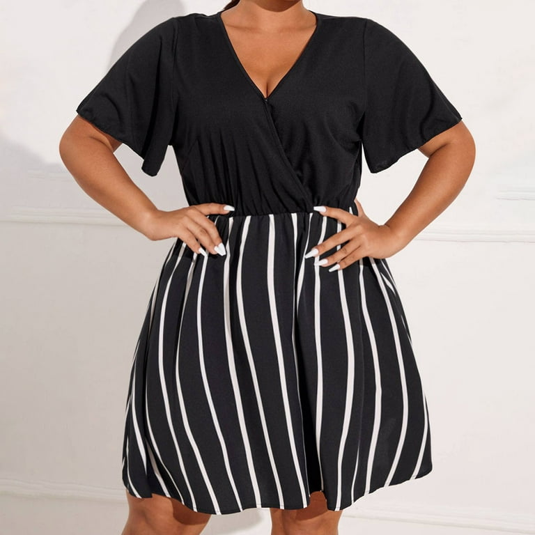Womens Clothes Clearance Black and Friday Deals 2023 GaThRRgYP Women's Plus  Size Dress Clearance Sale under $5,Women's Summer Dress Plus Size Casual