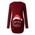 thumbnail image 1 of Womens Clothes Clearance Black and Friday Deals 2023 asdoklhq Maternity Clothes for Women,Women's Print Christmas Side Ruched Long Sleeve Maternity Top Pregnancy Clothes, 1 of 1