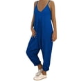 thumbnail image 1 of Womens Clothes Clearance asdoklhq Womens Jumpsuits and Rompers,Sleeveless Jumpsuit Ladies Casual Loose Playsuit Long Trousers, 1 of 7