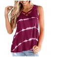 thumbnail image 1 of Womens Clothes Clearance under $5.00 Clothing Fashion Women Printed Stripe V-Neck Tank Sleeveless Casual Tee Tops Blouse, 1 of 6