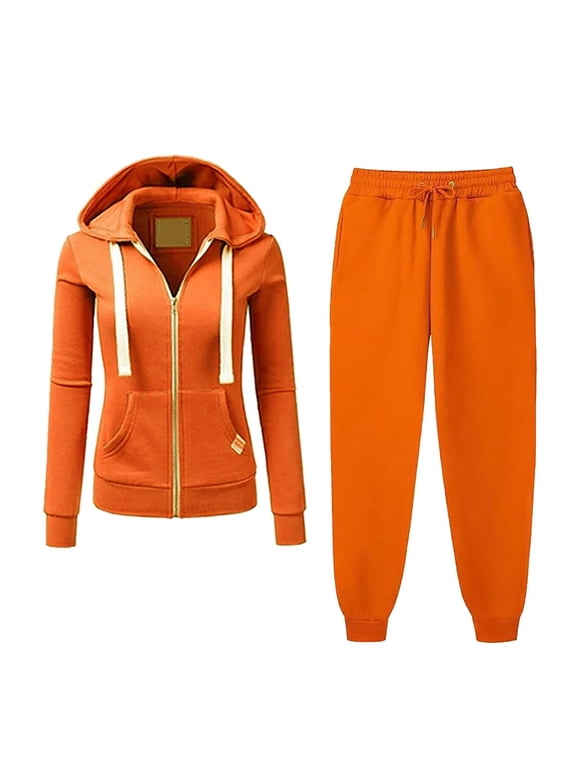 Womens Clothes Plus Size Long Sleeved Casual Hooded Sports Set Women's Daily Hoodie Set