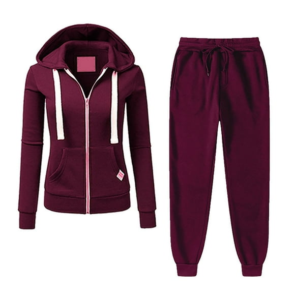Womens Clothes Plus Size Long Sleeved Casual Hooded Sports Set Women's Daily Hoodie Set