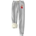 thumbnail image 1 of Women's Warm Sherpa Lined Sweatpants Jogger Fleece Pants Drawstring Elastic Waist Christmas Pants with Pocket Plus Size, 1 of 6