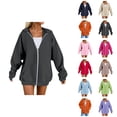 thumbnail image 1 of Womens Clothing Women's Solid Sweatshirt Women's Hoodie Soft Comfortable Pullover Sweatshirt Casual Loose Fit Long Sleeve Warm Winter Fall Outerwear, 1 of 7
