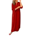 Womens Clothing Women's Summer New Sevenquarter Sleeve Solid Color