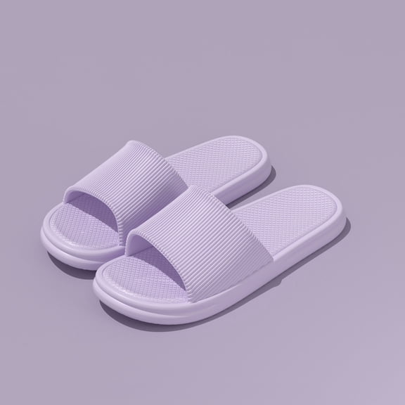 Womens Cloud Foam Slides - Ultra Soft Pillow Slippers, Non-Slip House Shoes Indoor Outdoor Waterproof EVA Purple,Size 36
