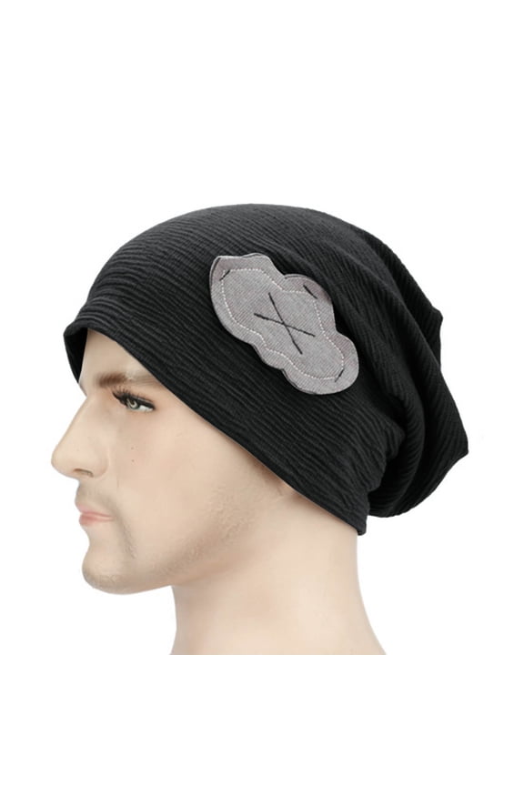 Womens Cloud Patch Pullover Cap Pile Pile Cap Baotou Cold Cap
