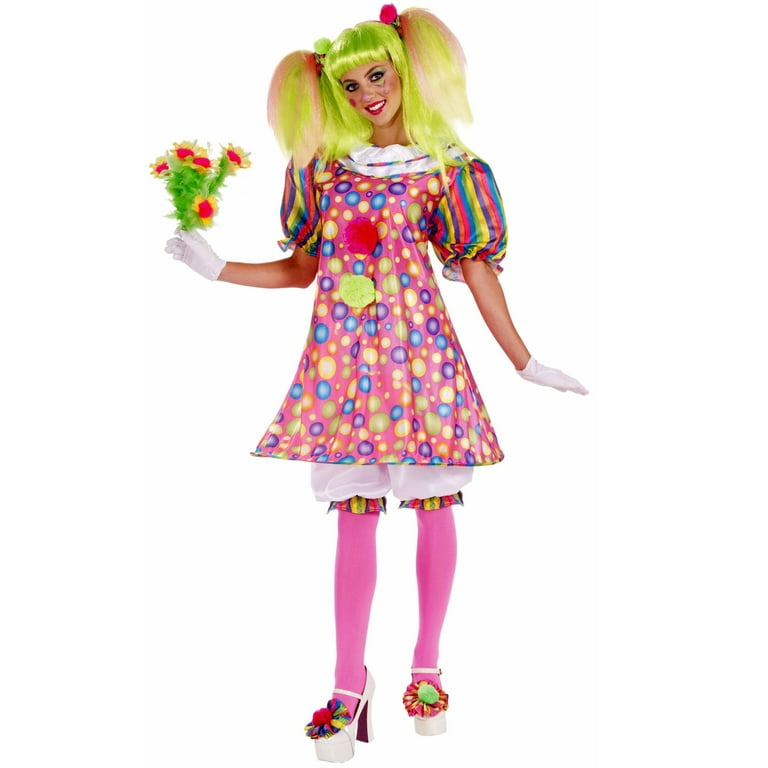 Ladies clown fancy dress hot sale