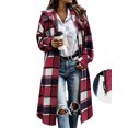 thumbnail image 1 of Womens Coat Baeitkot Women's Fashion Casual Printing Double Zipper Long Sleeves Cardigan Coat Tops, 1 of 8
