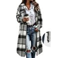 thumbnail image 1 of Womens Coat Baeitkot Women's Fashion Casual Printing Double Zipper Long Sleeves Cardigan Coat Tops, 1 of 8