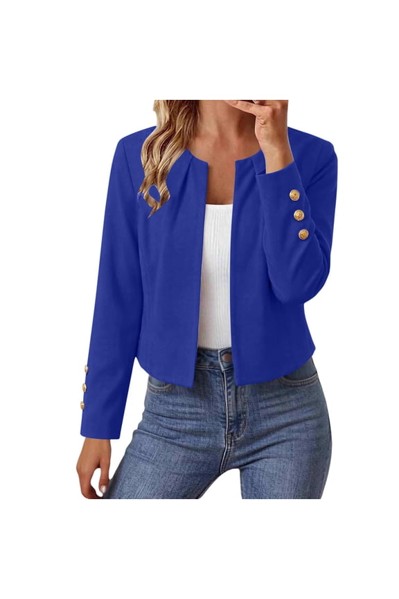 Womens Coat Elegant Short Suit Jacket,Tailored for Office or Date Night