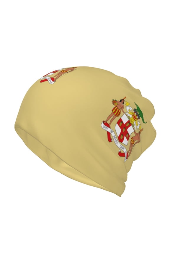 Womens Coat Of Arms Of Jamaica Slouchy Beanie Cap Headwear Hat Turban