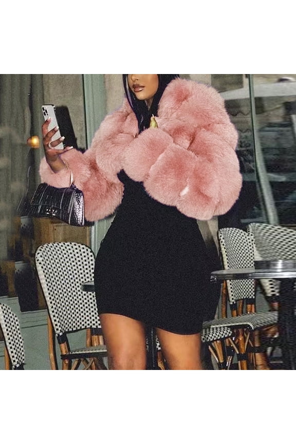 Womens Coat Winter Shaggy Casual Oversized Lapel Jackets Warm Fuzzy Outerwear Business Casual Jacket for Women Jackets Long Sleeve Casual Pizza Jacket Casual Wrap Jacket Casual Dress Jackets for Women