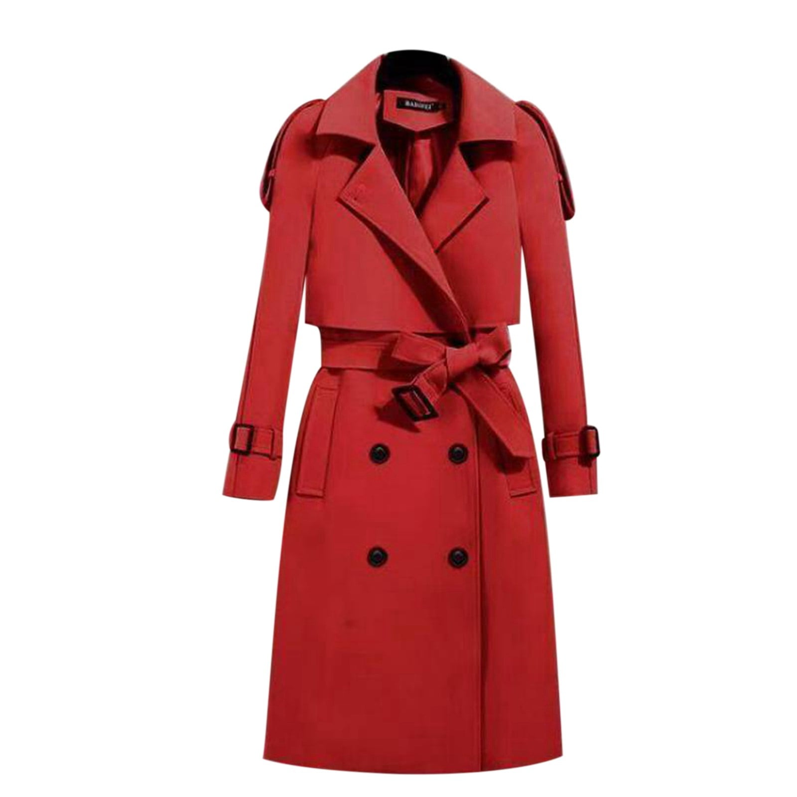 Womens Coats Dressy Long Trench Slim Fit Waist Cinching High End