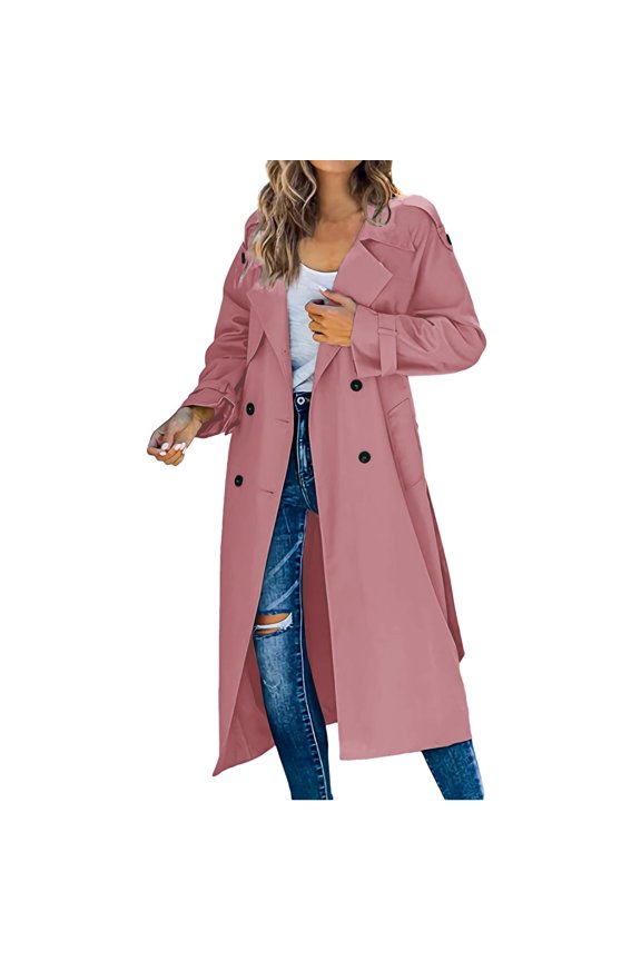 Womens Coats Fall Coats for Women Women's Loose Zippered Long Cardigan Sweatershirt Jacket Women's Winter And Autumn Trench Coat