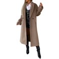 thumbnail image 1 of Womens Coats Fall Jackets for Women Women Mid Long Coat Trench Coat Casual Mid Long Overcoat Lapel Open Front Cardigan Outwear Winter Coat, 1 of 8