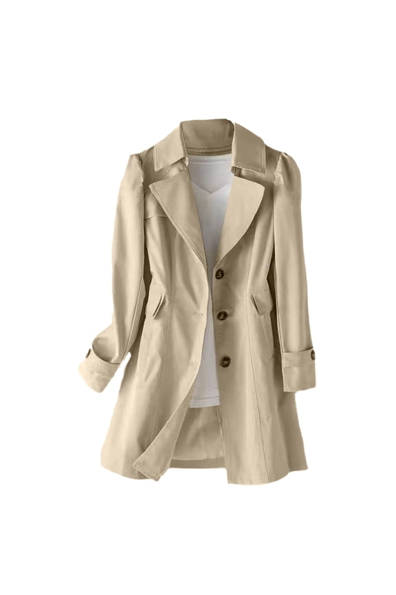 Womens Coats Jackets for Women Women's New Slim Fit Women's Korean Version Double Small Mid Length Trench Coat