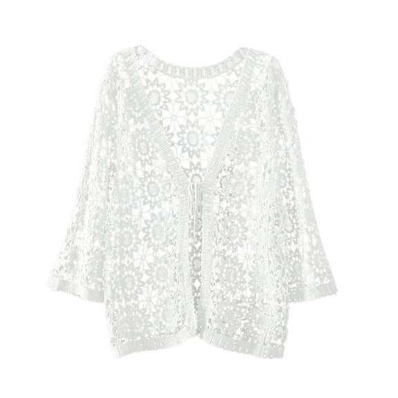 Womens Coats Lightweight Crochet Lace Tie Front Cardigan Fall Outfit