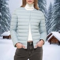 thumbnail image 1 of Womens Coats Lightweight Down Jacket Winter V-neck Warm Jacket Puffy Jackets,Coats for Women Light Blue S, 1 of 6