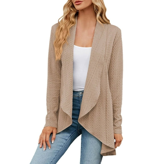 Womens Coats Lightweight Long Sleeved Cardigan Knit Trendy Tops