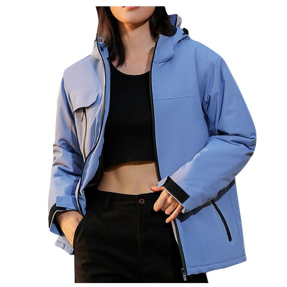 Womens Coats Outerwear Winter Womens Winter Warm Outdoor Leisure Charge Coat Men's and Women's Windproof and Rainproof Mountaineering Suit Group Purchase Work Suit
