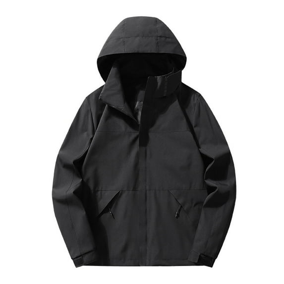 Womens Coats Outerwear Winter Women Comfortable Casual Color Block Interchange Jacket Drawstring Pocket Long Sleeve Hooded Casual Outwear Jackets