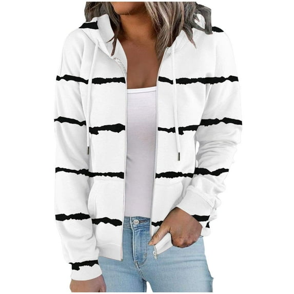 Womens Coats Outerwear Winter Women Printed Blouse Long Sleeve Tops Sweatshirt Pockets Hoodied
