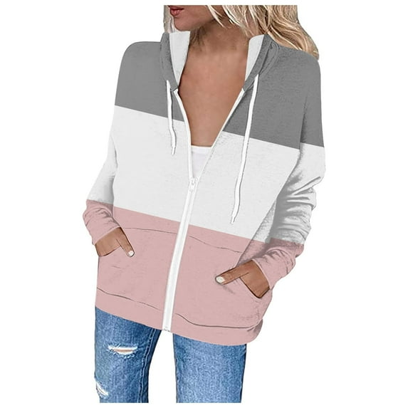 Womens Coats Outerwear Winter Women Printed Blouse Long Sleeve Tops Sweatshirt Pockets Hoodied