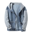 thumbnail image 1 of Womens Coats Outerwear Winter Women Spring and Warm Long Sleeve Denim Jacket Outerwear, 1 of 9