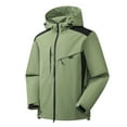 thumbnail image 1 of Womens Coats Outerwear Winter Women's Jacket Warm Coat Raincoats Windbreaker Rain Jacket Hooded Windproof Outdoor Hooded Raincoat Jacket, 1 of 2