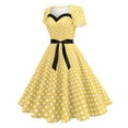 thumbnail image 1 of Womens Cocktail Dress Polka Dot Vintage A Line Swing Sleeveless Midi Dress for Evening Parties Wedding Guest Casual Dresses, 1 of 9