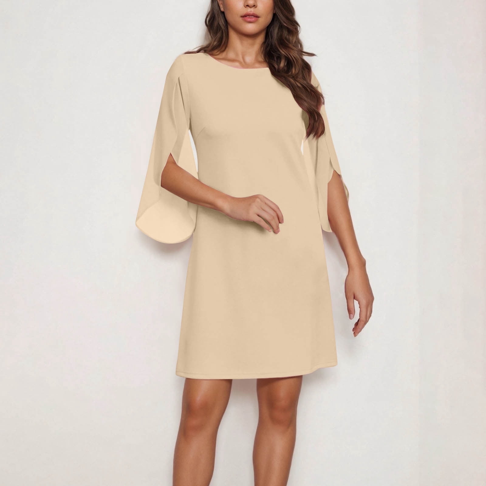 DEUUZHENQI Womens Cocktail Dresses Flutter Sleeve Formal Dresse Wedding Guest Dresses for Women 2025 Trendy, Limited Time Under 10 Dollars Sa-514,