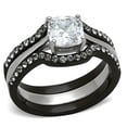 thumbnail image 1 of Womens Coffee Brown Ring Anillo Cafe Para Mujer Stainless Steel with AAA Grade CZ in Clear Chieti, 1 of 4