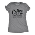thumbnail image 1 of Womens Coffee Makes Me Feel Less Murdery T shirt Funny Sarcastic Caffeine Womens Graphic Tees, 1 of 7