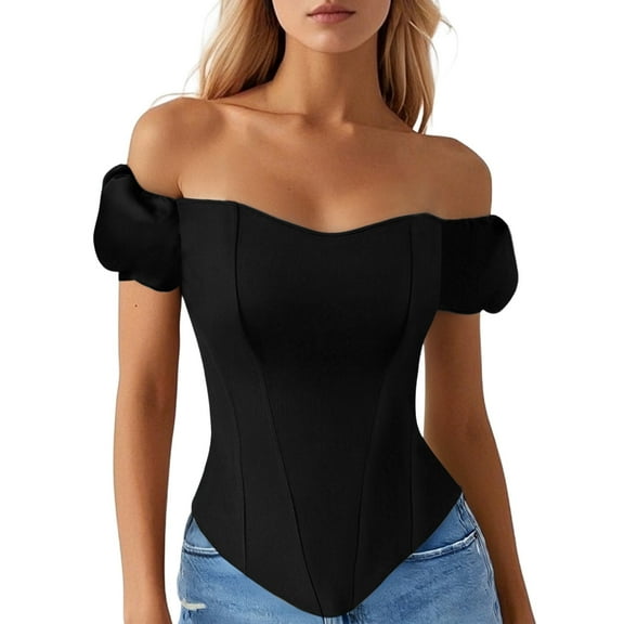 Womens Cold Shoulder Slim Fit Top - Casual Style for Summer