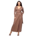 thumbnail image 1 of Womens Collared Wrap Maxi Dress, 1 of 9