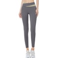 thumbnail image 1 of Womens Color Block Color Matching Tight Height Waist Exercise Yoga Pants Belly Suction Moisture Wicking Perspiration Quick Drying Breathable Running Fitness Pants(XL, Grey), 1 of 5