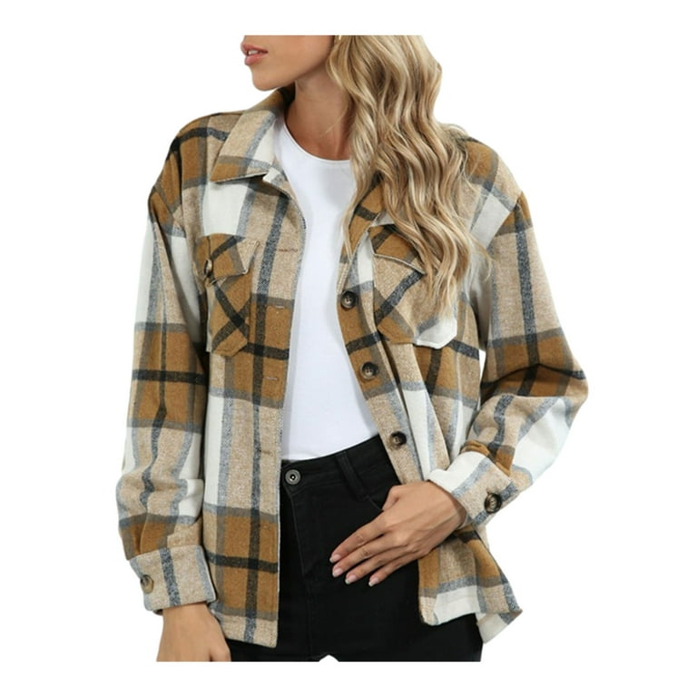 Womens flannel cardigan cheap