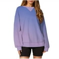 thumbnail image 1 of Womens Color Block Plus Size Sweatshirts Casual Loose Fitting Crew Neck Long Sleeve Tops Fall Trendy Pullover Hoodies, 1 of 5