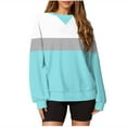 thumbnail image 1 of Womens Color Block Plus Size Sweatshirts Casual Loose Fitting Crew Neck Long Sleeve Tops Fall Trendy Pullover Hoodies, 1 of 5