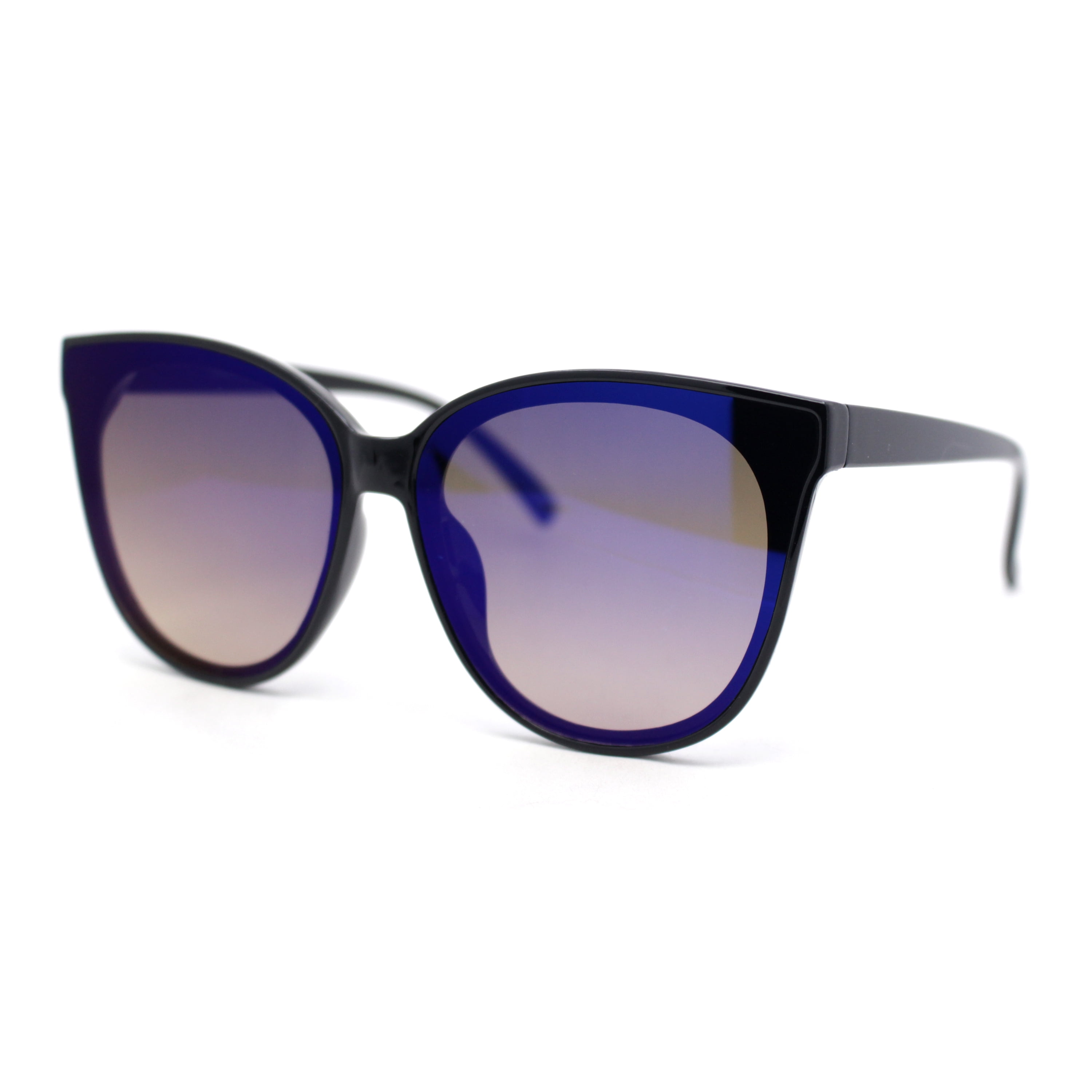 New Womern’s Oversized Retro Sunglasses Black and Blue Amazon.com: ShadyVEU Retro Sports Outdoor Oversized 80s Flat  main image 3