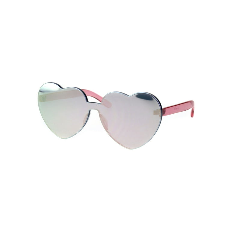 Heart shaped mirror sunglasses top