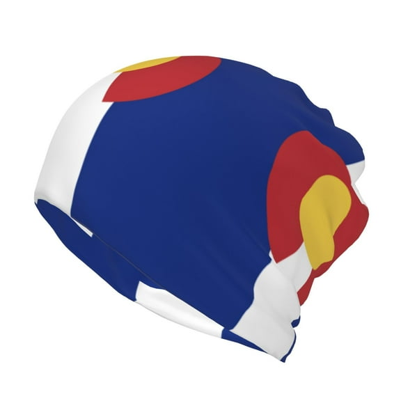 Womens Colorado Flag Pattern Slouchy Beanie Cap Headwear Hat Turban