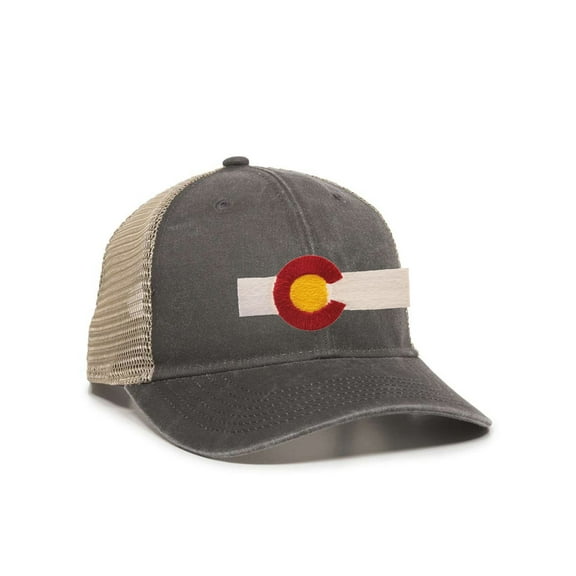 Womens Colorado Flag Ponytail Mesh Back Cap